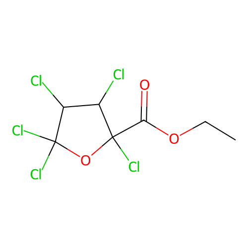 Ethyl 2,3,4,5,5-pentachlorooxolane-2-carboxylate structure