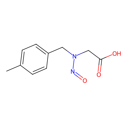 2-[(4-Methylphenyl)methyl-nitroso-amino]acetic acid structure