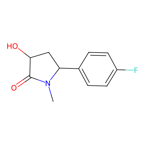 5-(4-Fluorophenyl)-3-hydroxy-1-methylpyrrolidin-2-one structure