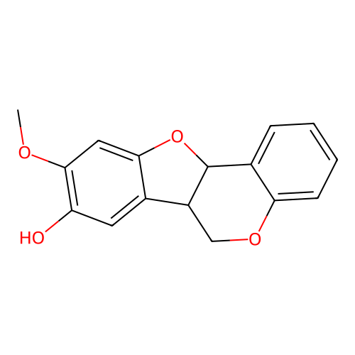 9-methoxy-6a,11a-dihydro-6H-benzofuro[3,2-c]chromen-8-ol structure