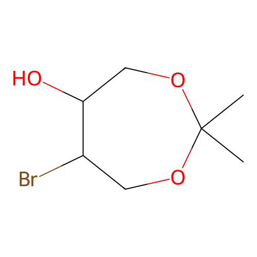 6-Bromo-2,2-dimethyl-1,3-dioxepan-5-ol structure
