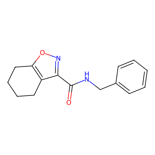 N-benzyl-4,5,6,7-tetrahydro-1,2-benzisoxazole-3-carboxamide structure