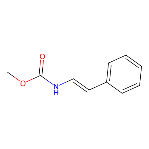 Styrylcarbamic acid methyl ester structure