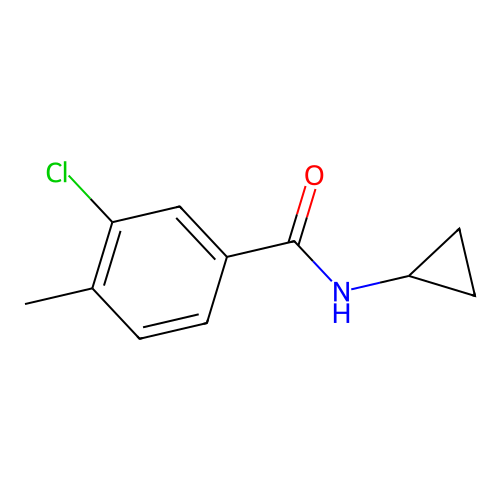 3-chloro-N-cyclopropyl-4-methylbenzamide structure