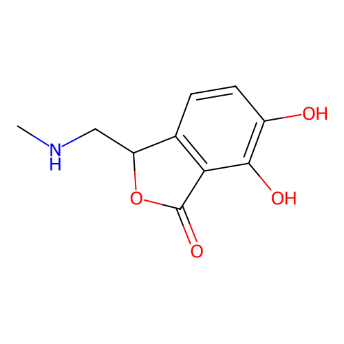 6,7-Dihydroxy-3-((methylamino)methyl)isobenzofuran-1(3H)-one structure
