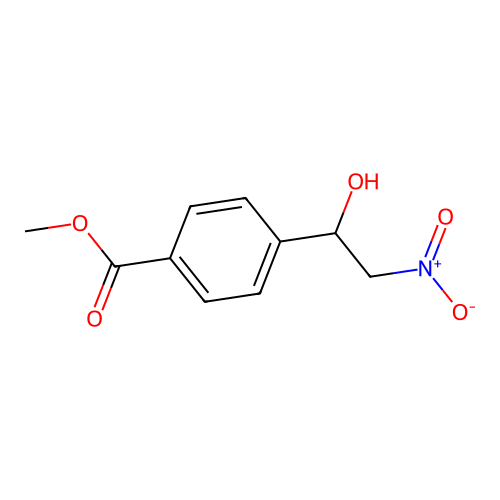 Methyl 4-(1-hydroxy-2-nitroethyl)benzoate structure