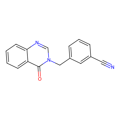 3-[(4-Oxoquinazolin-3-yl)methyl]benzonitrile structure