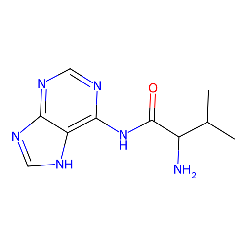 2-amino-3-methyl-N-(7H-purin-6-yl)butanamide structure