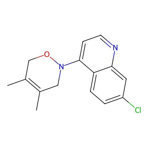 Quinoline, 7-chloro-4-(3,6-dihydro-4,5-dimethyl-2H-1,2-oxazin-2-yl)- structure