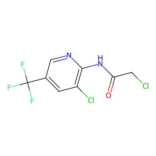 2-chloro-N-[3-chloro-5-(trifluoromethyl)pyridin-2-yl]acetamide structure