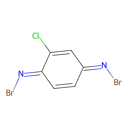 2,5-Cyclohexadiene-1,4-diimine, 2-chloro-N,N'-dibromo- structure