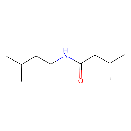 N-isovaleroylisoamylamine structure