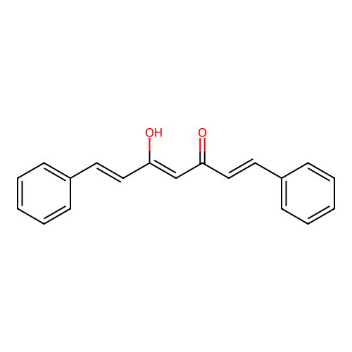 5-Hydroxy-1,7-diphenylhepta-1,4,6-trien-3-one structure