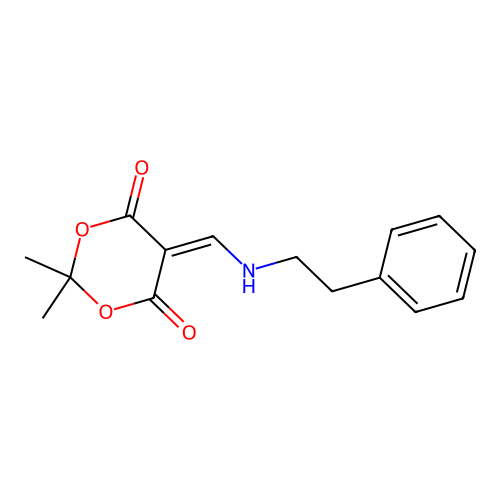 2,2-Dimethyl-5-{[(2-phenylethyl)amino]methylidene}-1,3-dioxane-4,6-dione structure