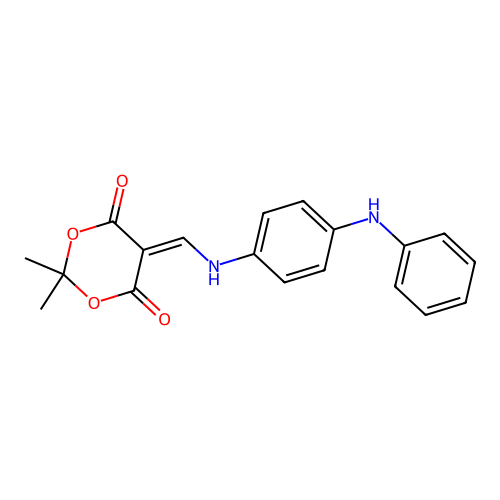 2,2-Dimethyl-5-(((4-(phenylamino)phenyl)amino)methylene)-1,3-dioxane-4,6-dione structure