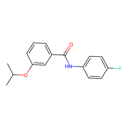N-(4-fluorophenyl)-3-isopropoxybenzamide structure