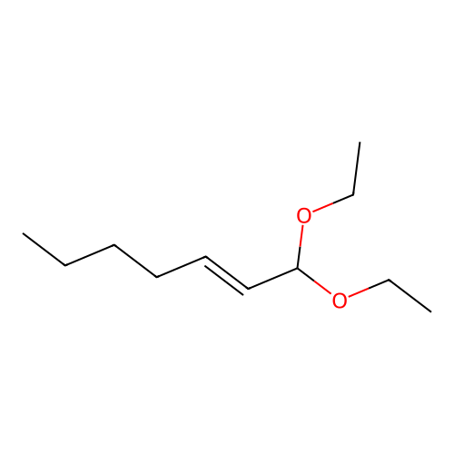 (E)-1,1-diethoxyhept-2-ene structure