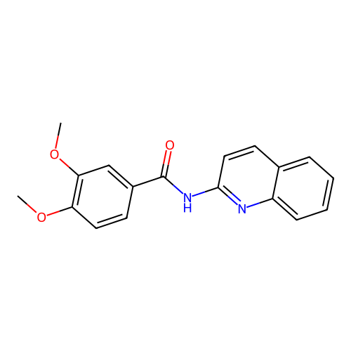3,4-dimethoxy-N-quinolin-2-ylbenzamide structure