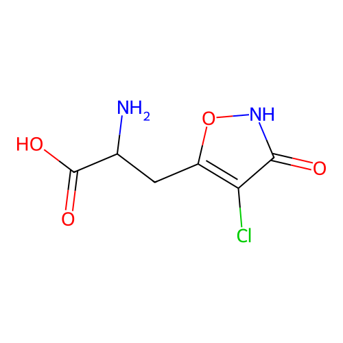 2-Amino-3-(4-chloro-3-hydroxy-5-isoxazolyl)propionic acid structure