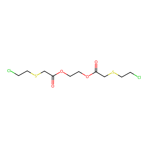 2-[2-(2-Chloroethylsulfanyl)acetyl]oxyethyl 2-(2-chloroethylsulfanyl)acetate structure
