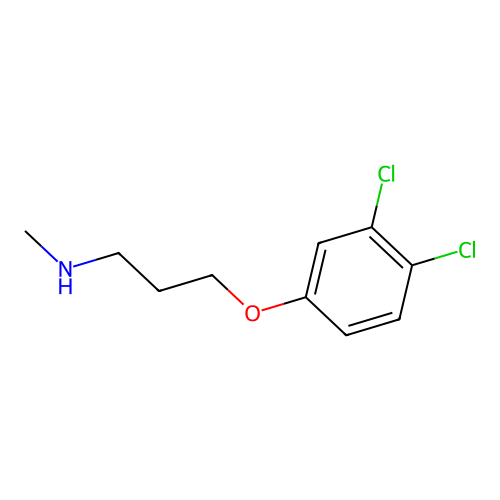 3-(3,4-dichlorophenoxy)-N-methylpropan-1-amine structure