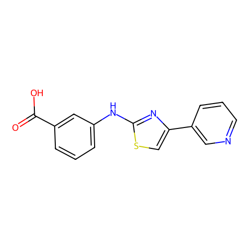 3-(4-Pyridin-3-yl-thiazol-2-ylamino)-benzoic acid structure