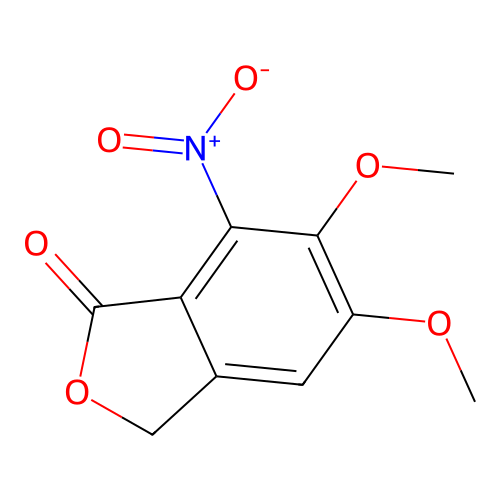 5,6-dimethoxy-7-nitro-2-benzofuran-1(3H)-one structure