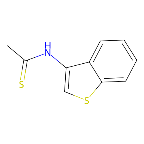 N-(1-benzothiophen-3-yl)ethanethioamide structure