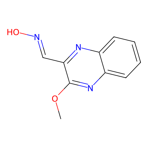 N-[(3-methoxyquinoxalin-2-yl)methylidene]hydroxylamine structure