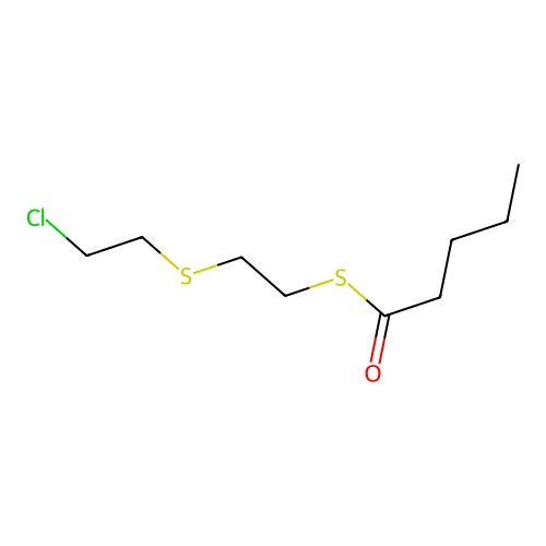 S-{2-[(2-chloroethyl)sulfanyl]ethyl} pentanethioate structure