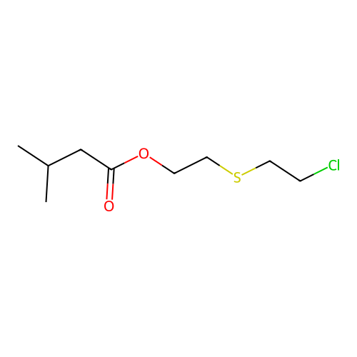2-(2-Chloroethylsulfanyl)ethyl 3-methylbutanoate structure