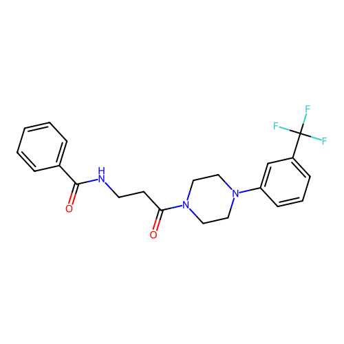 N-(3-oxo-3-{4-[3-(trifluoromethyl)phenyl]piperazin-1-yl}propyl)benzamide structure