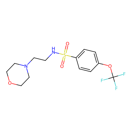 N-(2-morpholin-4-ylethyl)-4-(trifluoromethoxy)benzenesulfonamide structure