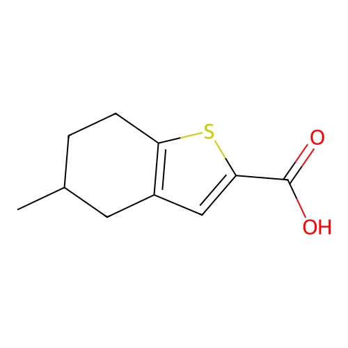 5-Methyl-4,5,6,7-tetrahydro-1-benzothiophene-2-carboxylic acid structure