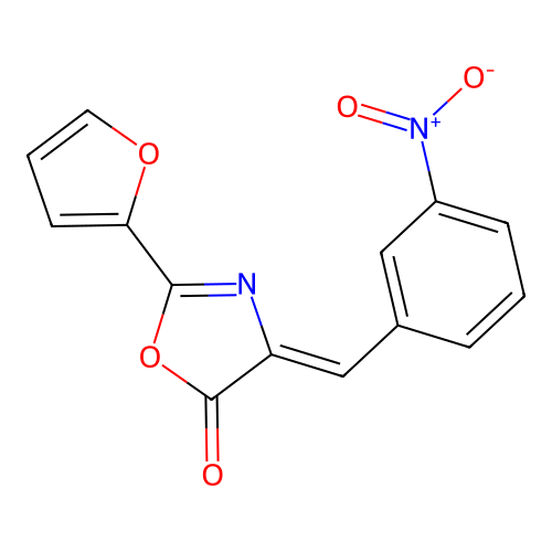 2-Furan-2-yl-4-(3-nitro-benzylidene)-4H-oxazol-5-one structure