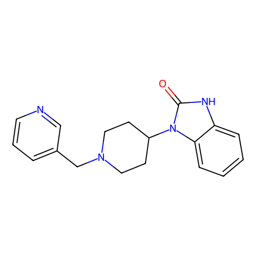 1-(1-(pyridin-3-ylmethyl)piperidin-4-yl)-1H-benzo[d]imidazol-2(3H)-one structure