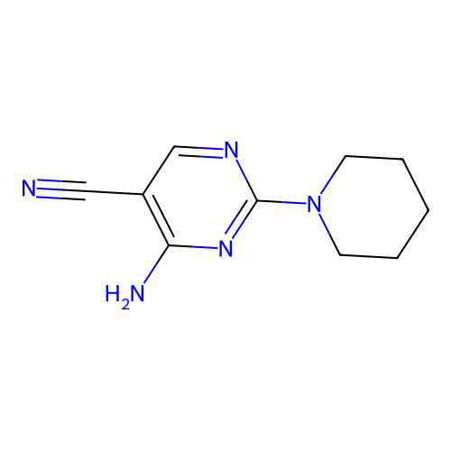 4-Amino-2-(piperidin-1-yl)pyrimidine-5-carbonitrile structure