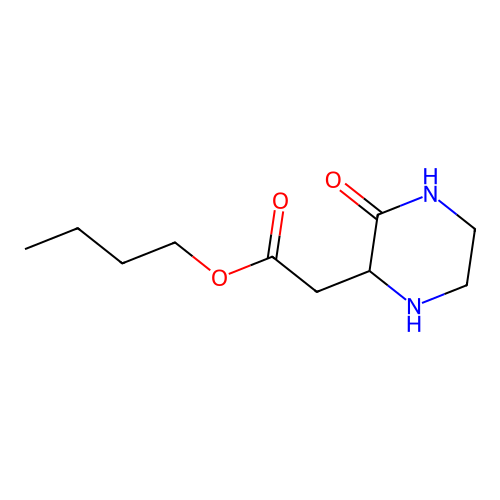 Butyl 2-(3-oxopiperazin-2-yl)acetate structure