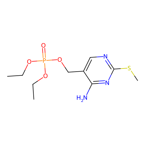 (4-Amino-2-methylsulfanylpyrimidin-5-yl)methyl diethyl phosphate structure