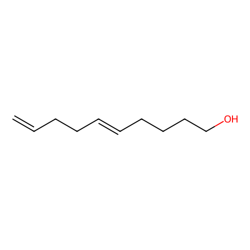 (5E)-deca-5,9-dien-1-ol structure