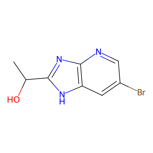 1-(6-bromo-1H-imidazo(4,5-b)pyridin-2-yl)ethan-1-ol structure
