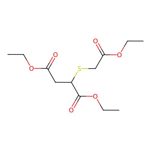 Diethyl 2-((2-ethoxy-2-oxoethyl)thio)succinate structure