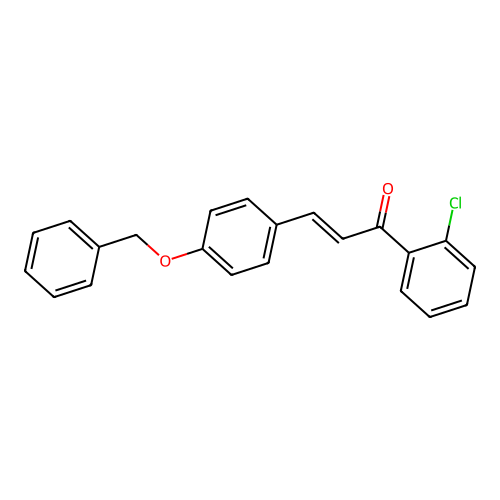 1-(2-Chlorophenyl)-3-(4-phenylmethoxyphenyl)prop-2-en-1-one structure