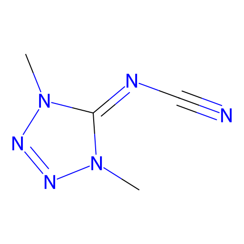 (1,4-二甲基四唑-5-亚基)氰胺 structure