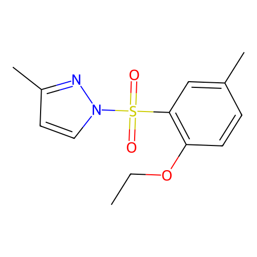 1-[(2-ethoxy-5-methylphenyl)sulfonyl]-3-methyl-1H-pyrazole structure