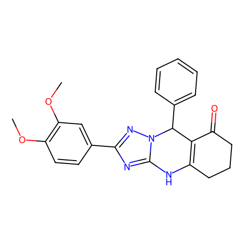 2-(3,4-dimethoxyphenyl)-9-phenyl-4H,5H,6H,7H,8H,9H-[1,2,4]triazolo[3,2-b]quinazolin-8-one structure