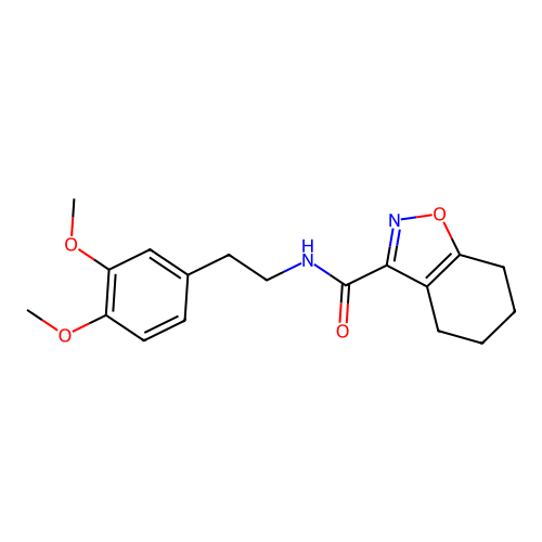 N-[2-(3,4-dimethoxyphenyl)ethyl]-4,5,6,7-tetrahydro-1,2-benzoxazole-3-carboxamide structure