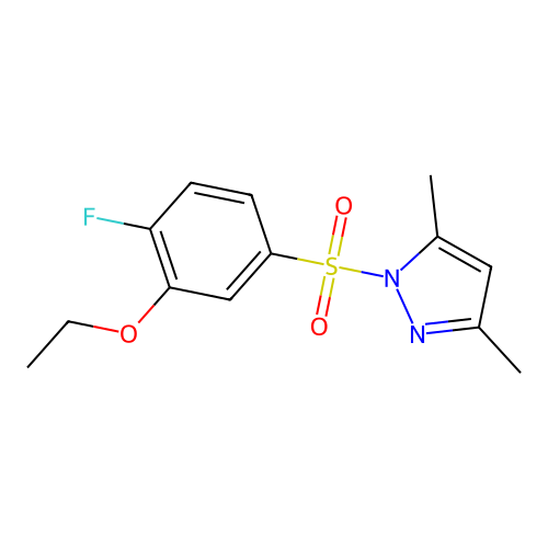 4-[(3,5-Dimethylpyrazolyl)sulfonyl]-2-ethoxy-1-fluorobenzene structure