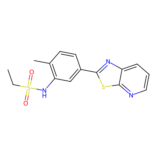 N-[2-methyl-5-([1,3]thiazolo[5,4-b]pyridin-2-yl)phenyl]ethanesulfonamide structure