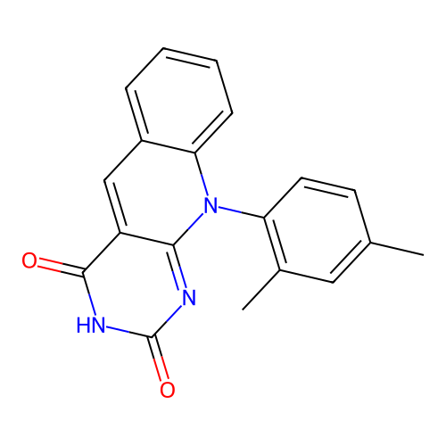 10-(2,4-dimethylphenyl)pyrimido[4,5-b]quinoline-2,4(3H,10H)-dione structure
